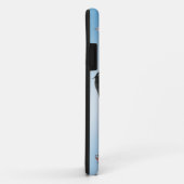 淡いブルーの黒い水彩画のFriesianの馬 Case-Mate iPhoneケース (裏面/右)