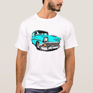 淡いブルーの1956年のBel Air Tシャツ