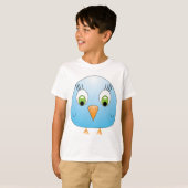 淡いブルーのchickie B Tシャツ (正面フル)