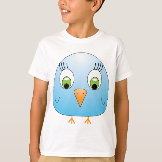 淡いブルーのchickie B Tシャツ (正面)