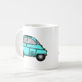 淡いブルーのisetta コーヒーマグカップ (正面左)