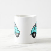 淡いブルーのisetta コーヒーマグカップ (中央)