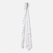 淡いブルーのSunfishのヨットのイラストレーション ネクタイ (裏面)