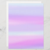 淡いブルーパープルマゼンタ水彩洗剤 レターヘッド (正面/裏面)