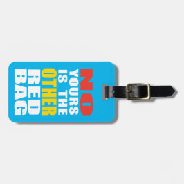 淡いブルー他の赤いバッグの荷物のラベル ラゲッジタグ