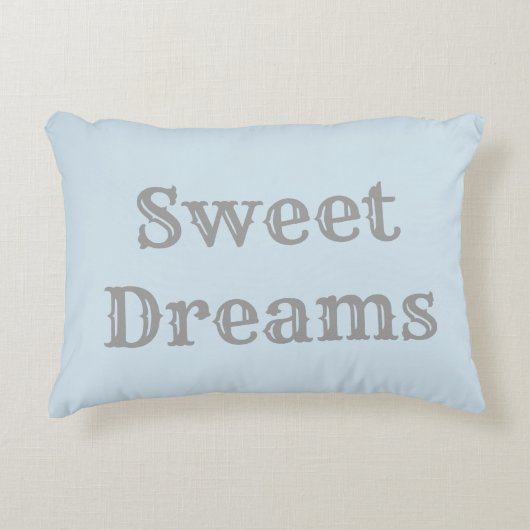 淡いブルー及び灰色甘美な夢の枕- アクセントクッション (正面)