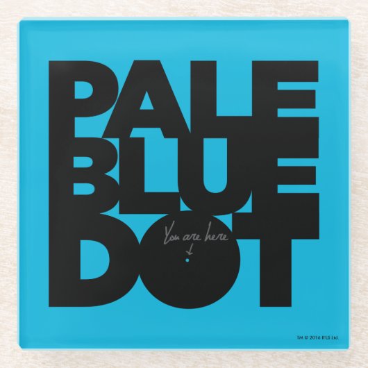 淡いブルー ガラスコースター (正面)