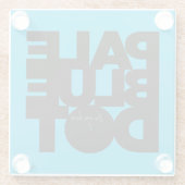 淡いブルー ガラスコースター (裏面)