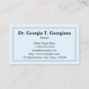 淡いブルー、シンプルな、専門の名刺 予約カード