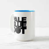 淡いブルー ツートーンマグカップ (正面左)