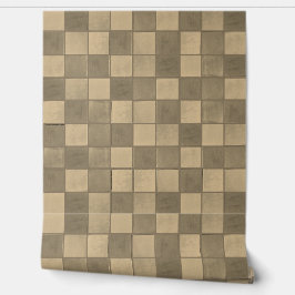 淡いプレーンなタイル柄のビニール壁紙 壁紙