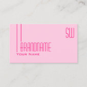淡いベビーピンクとイニシャルプロフェッショナル 名刺 (正面)