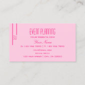 淡いベビーピンクとモノグラムプロフェッショナル 名刺 (裏面)