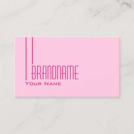 淡いベビーピンクと写真シンプル付きモダン、 名刺 (正面)
