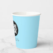 淡いベビーブルー |ロパーソナライズされたゴと文字 紙コップ (左)