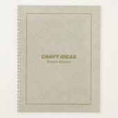 淡いベージュフェイクリネンのテクスチャ プランナー手帳 (正面)