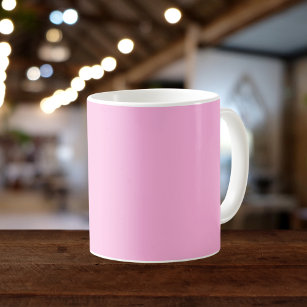 淡いホットピンク無地の色 コーヒーマグカップ