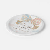 淡いミニマルピンク色の性別の表示 ペーパープレート (アングル)