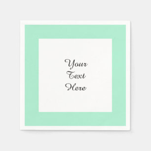 淡いミントグリーンのハイエンドカラーマッチング スタンダードカクテルナプキン