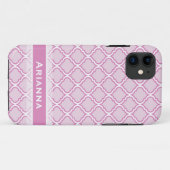 淡いモダンピンクのモロッコトレリス Case-Mate iPhoneケース (裏面(横))