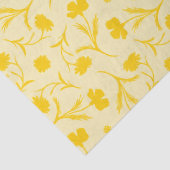 淡いモダン花のパターエレガントン可愛い黄色 薄葉紙 (詳細)