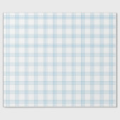 淡いモダン青いプレイド|大きいパターン| ラッピングペーパー (フラット)