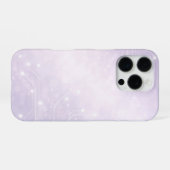 淡いライラックとパールグレイのAIアート iPhoneケース (裏面横)