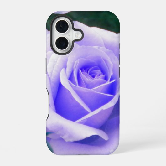淡いラベンダー　パープルローズ iPhone 16ケース (裏面)