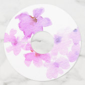 *~* 淡いラベンダー ヴィオレット ピンクの花 水彩 ワイングラスタグ (裏面)