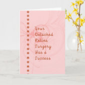 淡いロージーピンクの剥離網膜手術カード カード (黄色い花)