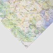 淡いヴィンテージライトブルーのフローラデコパージュ 薄葉紙 (詳細)