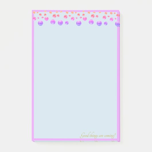 淡い数々の青色の紙吹雪 ポストイット (正面)