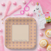 淡い桃と紫 ペーパープレート (パーティー)