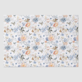 淡い桃色のブッシュ 青い鳥 薄葉紙