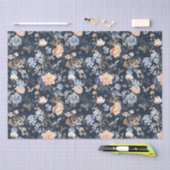 淡い桃色のブルー鳥 薄葉紙 (クラフト)