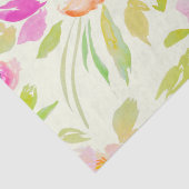 淡い水彩フローラ牡丹繰り返しパターン 薄葉紙 (詳細)
