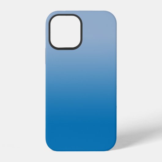 淡い水色から濃い青へのグラデーション iPhoneケース (裏面)