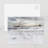 淡い泡立つ海洋風景、アイスランド ポストカード (正面/裏面)