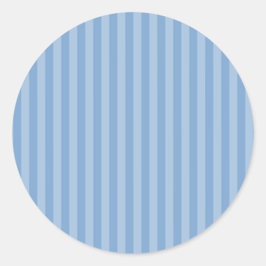 淡い淡青色モノクロ垂直ストライプ色 ラウンドシール (正面)