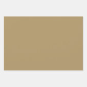 淡い濃いベージュの栗の茶色のシェード3トーン ラッピングペーパーシート (正面)