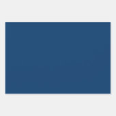 淡い濃いミッドナイトネイビーブルーシェード3トーン ラッピングペーパーシート (正面2)