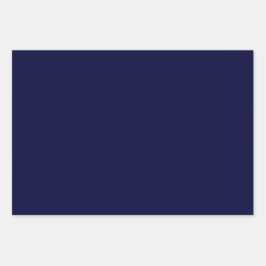 淡い濃いミッドナイトネイビーブルーシェード3トーン ラッピングペーパーシート