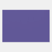 淡い濃王室の色の紫のシェード3トーン ラッピングペーパーシート (正面)