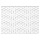 淡い灰色と白の花（白） テーブルクロス (正面(横))