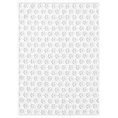 淡い灰色と白の花（白） テーブルクロス (正面)