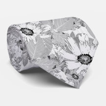 淡い灰色に白い花。