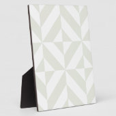 淡い灰色の幾何学デコキューブパターン フォトプラーク (側面)