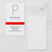 淡い灰色の白い赤の写真の名刺 名刺 (正面/裏面)