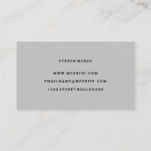 淡い灰色の背景 名刺 (裏面)