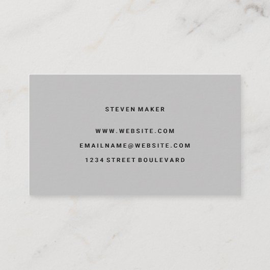 淡い灰色の背景 名刺 (裏面)